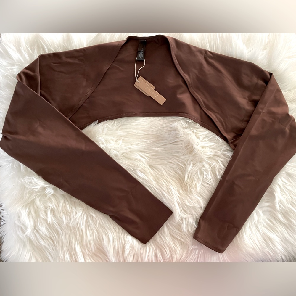 Skims Sculpting Swim Long Sleeve Shrug NWT Cocoa Size 4X TP-SRG-2760 Vacation